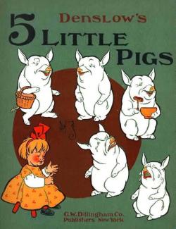 Five Little Pigs by W. W. Denslow - адаптированная книга для детей